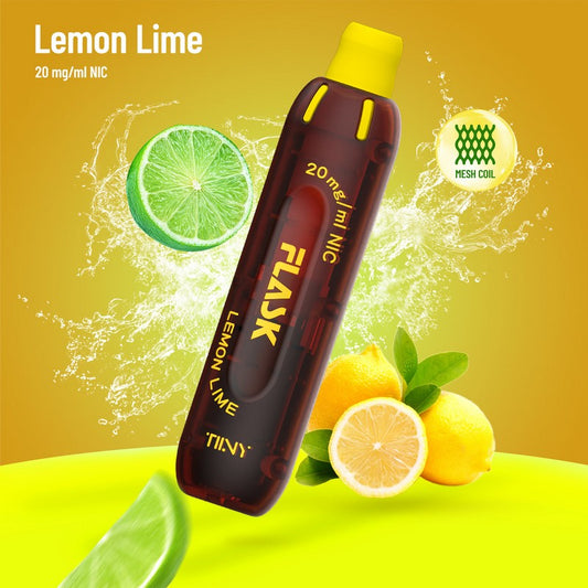 Flask Tiiny 2ml 600 Puffs Disposable Kit 20mg - Lemon Lime
