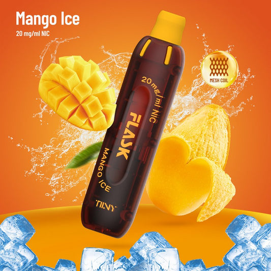 Flask Tiiny 2ml 600 Puffs Disposable Kit 20mg - Mango Ice