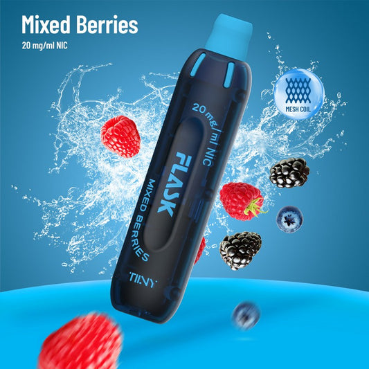 Flask Tiiny 2ml 600 Puffs Disposable Kit 20mg - Mixed Berries