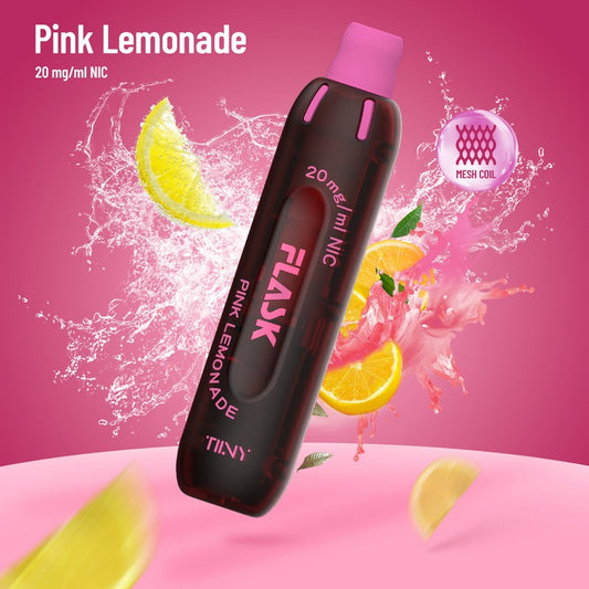 Flask Tiiny 2ml 600 Puffs Disposable Kit 20mg - Pink Lemonade