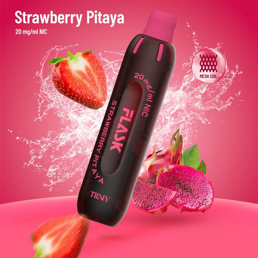 Flask Tiiny 2ml 600 Puffs Disposable Kit 20mg - Strawberry Pitaya