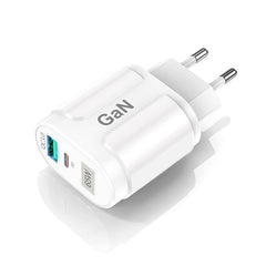 GaN Super Fast Charge 65W Φορτιστής Τοίχου USB Με 2 Θύρες