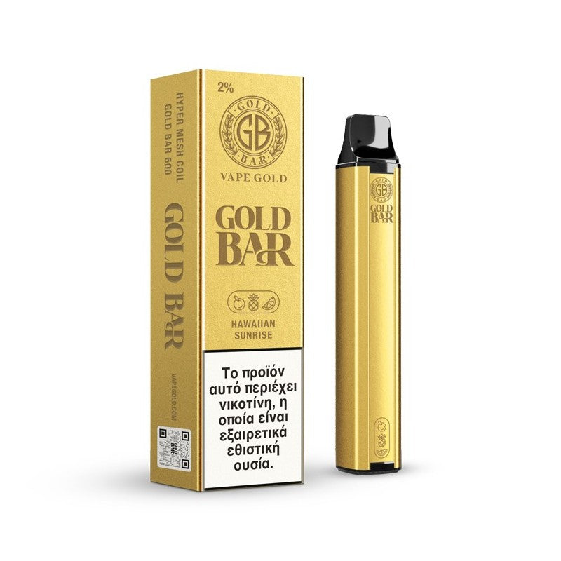 Gold Bar - 2ml 600 Puffs Disposable Kit 20mg - Hawaiian Sunrise