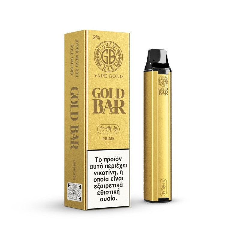 Gold Bar - 2ml 600 Puffs Disposable Kit 20mg - Prime