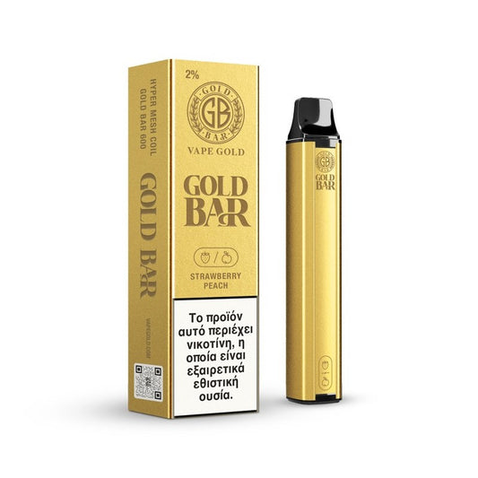 Gold Bar - 2ml 600 Puffs Disposable Kit 20mg - Strawberry Peach