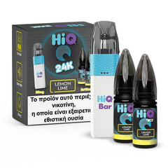 HiQ Bar 24K Refillable Disposable + 2x10ml 20mg - Lemon Lime