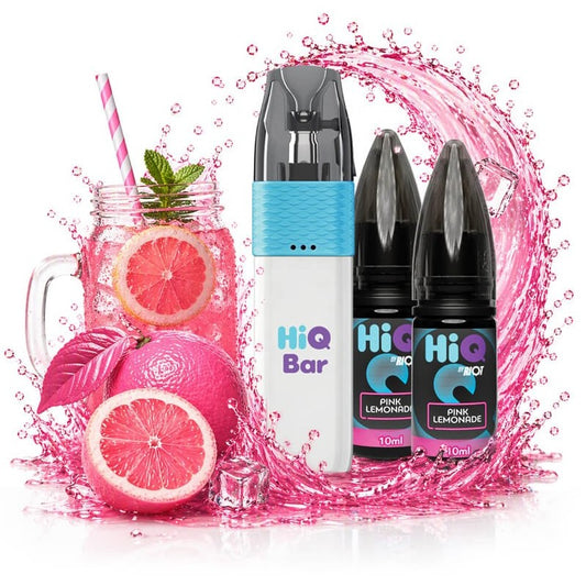 HiQ Bar 24K Refillable Disposable + 2x10ml 20mg - Pink Lemonade