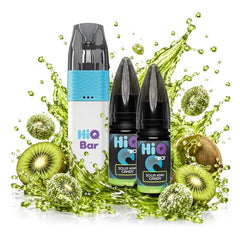 HiQ Bar 24K Refillable Disposable + 2x10ml 20mg - Sour Kiwi Candy