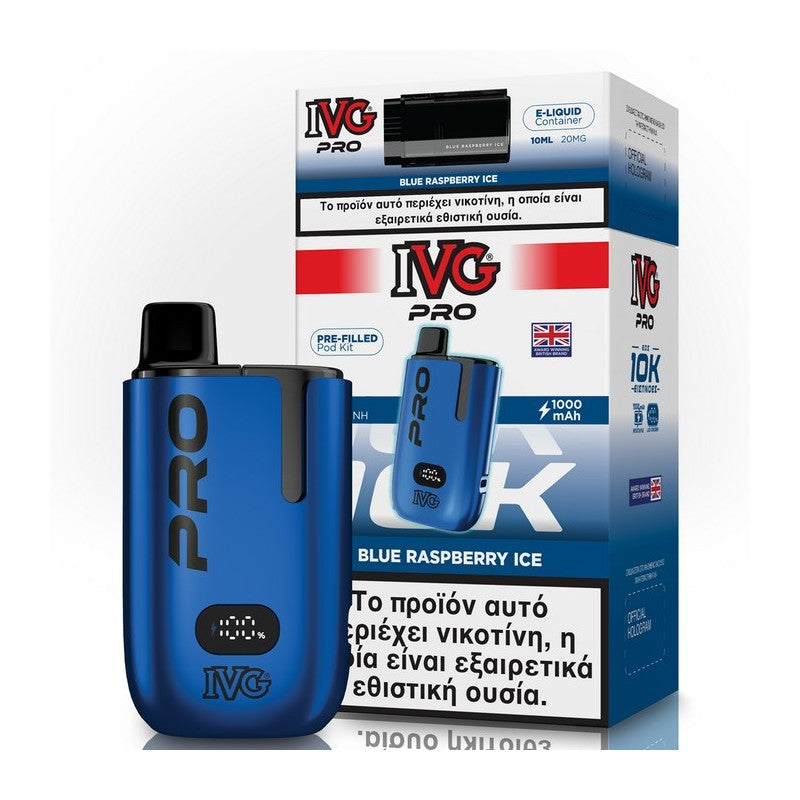 IVG Pro Kit 2ml+10ml 10000 Puffs Disposable Kit 20mg - Blue Raspberry Ice