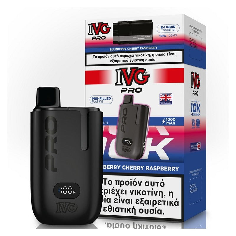 IVG Pro Kit 2ml+10ml 10000 Puffs Disposable Kit 20mg - Blueberry Cherry Raspberry