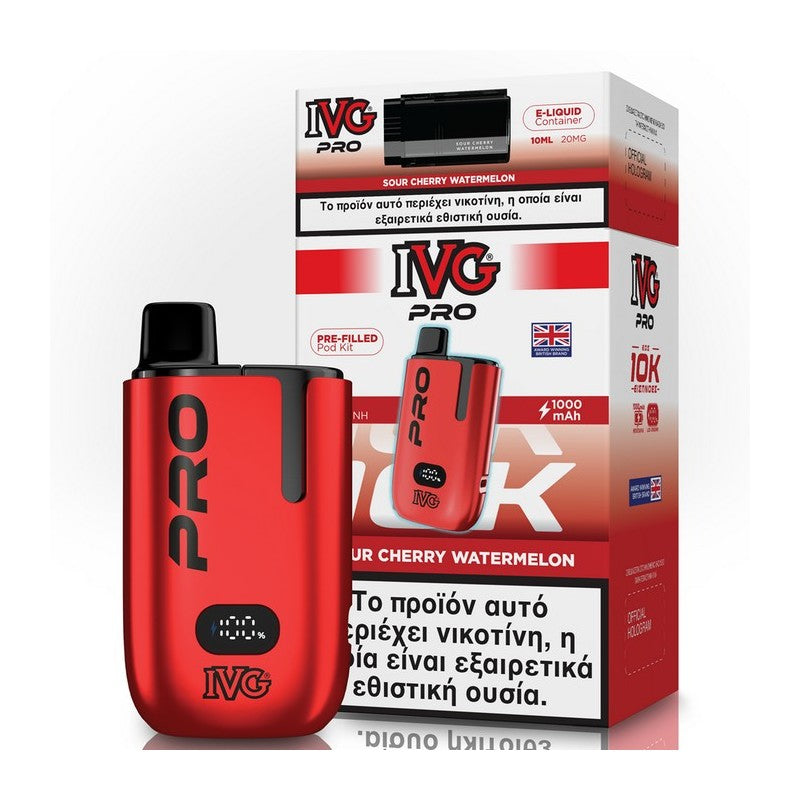 IVG Pro Kit 2ml+10ml 10000 Puffs Disposable Kit 20mg - Sour Cherry Watermelon