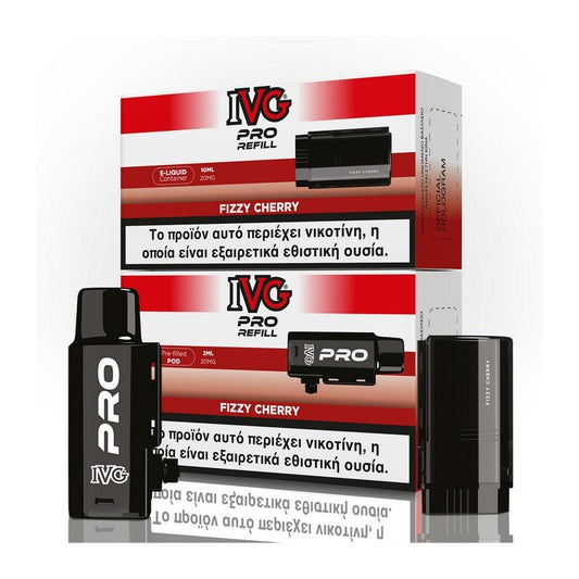 IVG Pro Refill 2ml+10ml 10000 Puffs Prefilled Pod 20mg - Fizzy Cherry