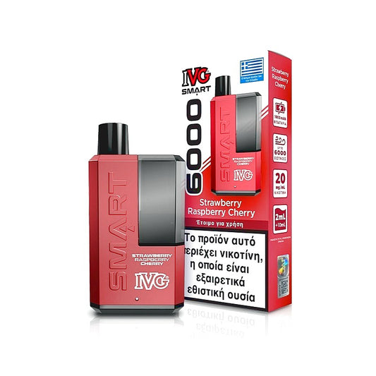IVG Smart 6000 - 2ml+10ml 6000 Puffs Disposable Kit 20mg - Strawberry Raspberry Cherry