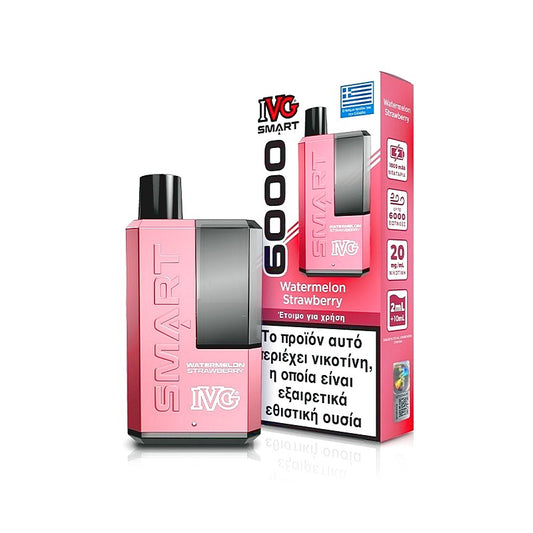 IVG Smart 6000 - 2ml+10ml 6000 Puffs Disposable Kit 20mg - Watermelon Strawberry