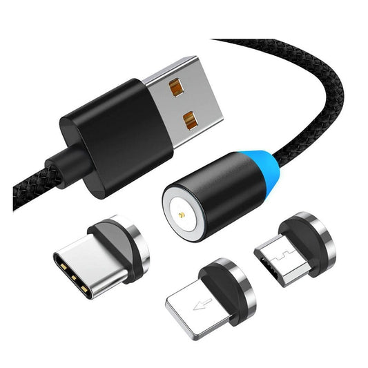 Καλώδιο Φόρτισης/Δεδομένων 360° Magnetic USB Type-C / Lightning / Micro USB