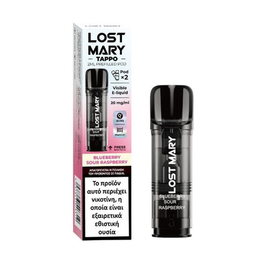 Lost Mary Tappo Pod Προγεμισμένη Κάψουλα 2ml 20mg - Blueberry Sour Raspberry - 2 Τεμάχια