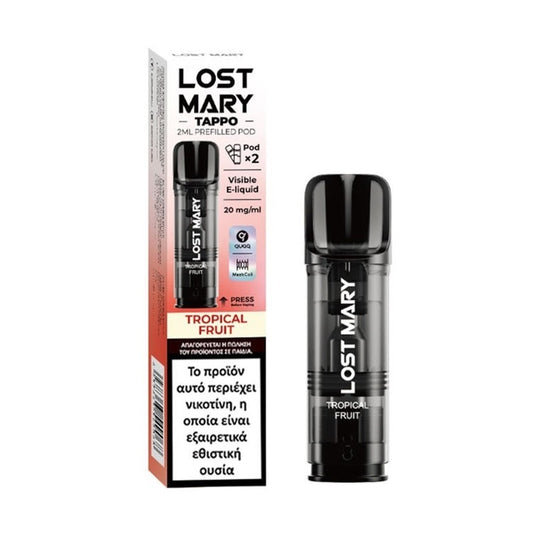 Lost Mary Tappo Pod Προγεμισμένη Κάψουλα 2ml 20mg - Tropical Fruit - 2 Τεμάχια