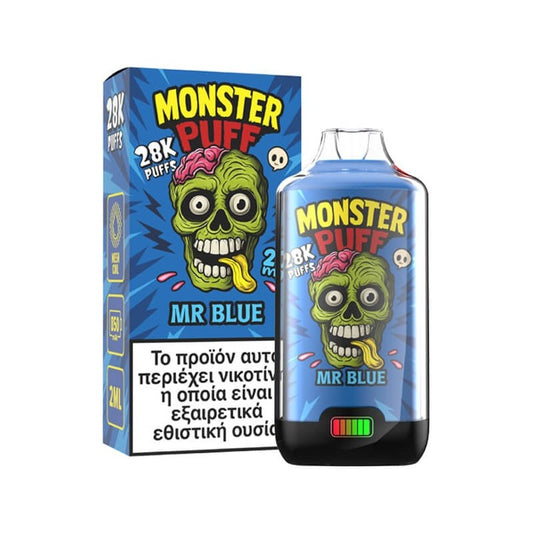 Monster Puff 28K 2ml + 2x10ml Disposable Kit 20mg - Mr Blue