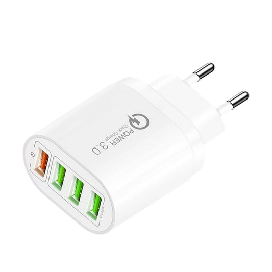 Power Quick Charge 3.0 3.1A 5V Φορτιστής Τοίχου USB Με 4 Θύρες BK385 (White)