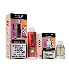 SKE Crystal Bar 15K Puffs 2ml+10ml Disposable Kit 20mg - Cherry Ice