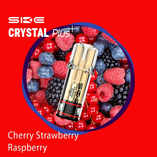 SKE Crystal Plus Προγεμισμένη Κάψουλα 2ml 20mg - Cherry Strawberry Raspberry - 1 Τεμάχιο