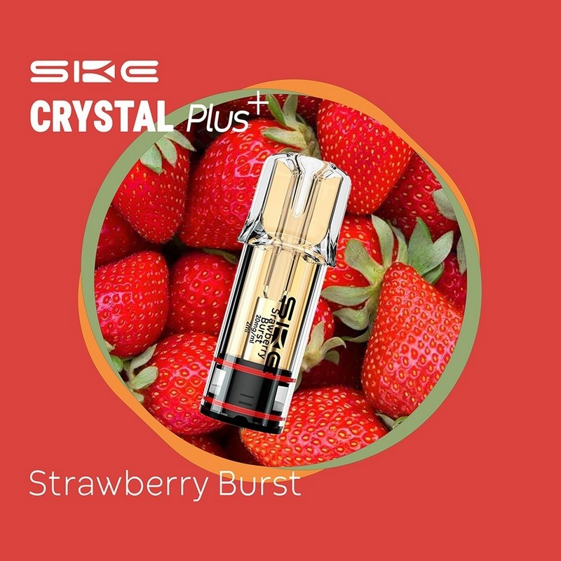 SKE Crystal Plus Προγεμισμένη Κάψουλα 2ml 20mg - Strawberry Burst - 1 Τεμάχιο