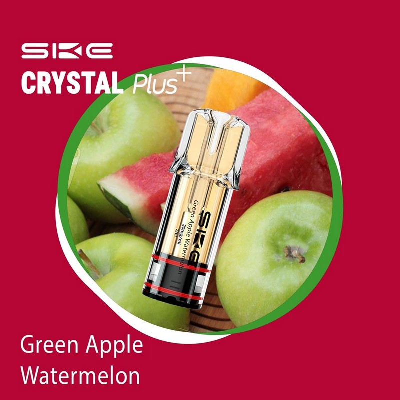 SKE Crystal Plus Προγεμισμένη Κάψουλα 2ml 20mg - Green Apple Watermelon - 1 Τεμάχιο