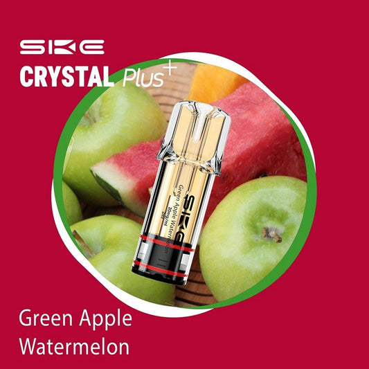 SKE Crystal Plus Προγεμισμένη Κάψουλα 2ml 20mg - Green Apple Watermelon - 1 Τεμάχιο