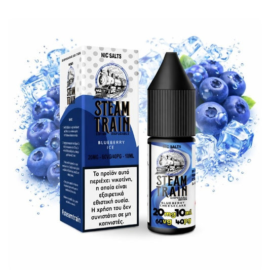 Steam Train Disposable Edition Nic Salts - Blueberry Ice 10ml - 20mg
