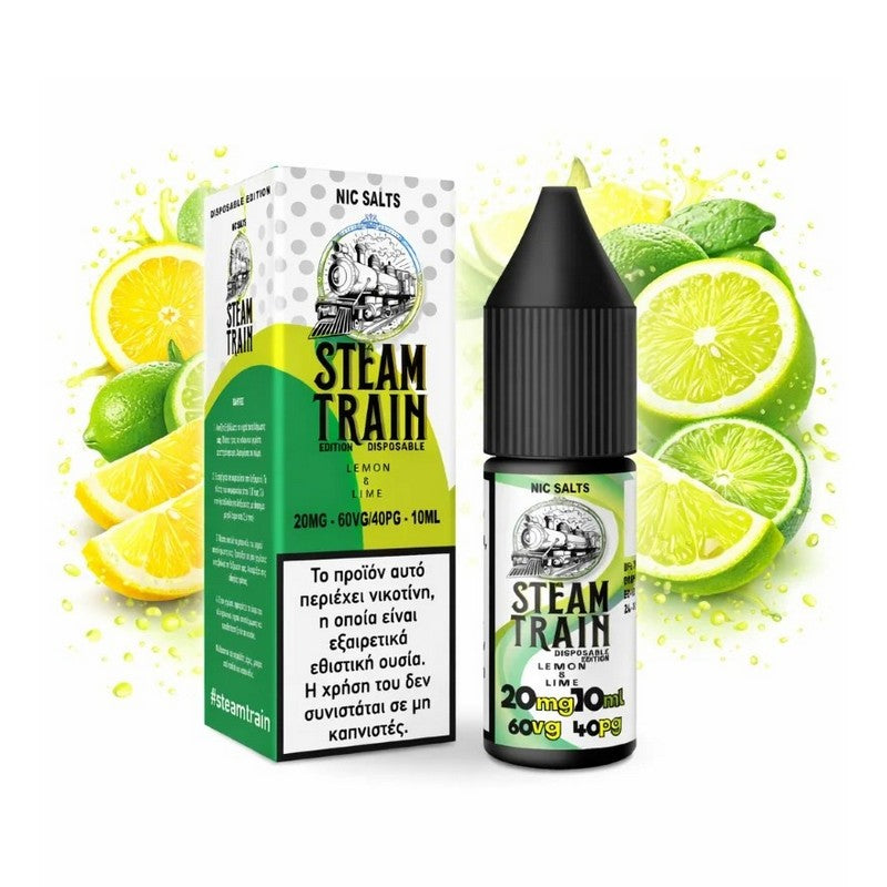 Steam Train Disposable Edition Nic Salts - Lemon and Lime 10ml - 20mg