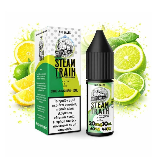 Steam Train Disposable Edition Nic Salts - Lemon and Lime 10ml - 20mg