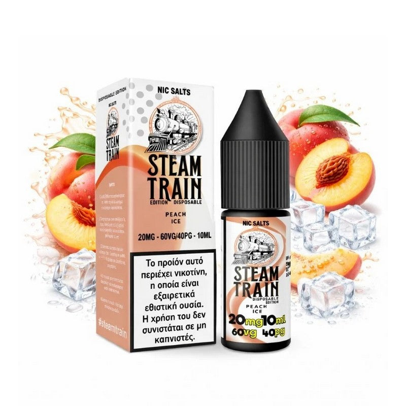 Steam Train Disposable Edition Nic Salts - Peach Ice 10ml - 20mg