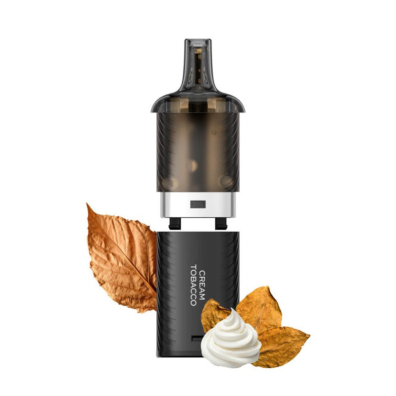 Vozol Vista Plug 2ml+10ml 10000 Puffs Prefilled Pod 20mg - Cream Tobacco